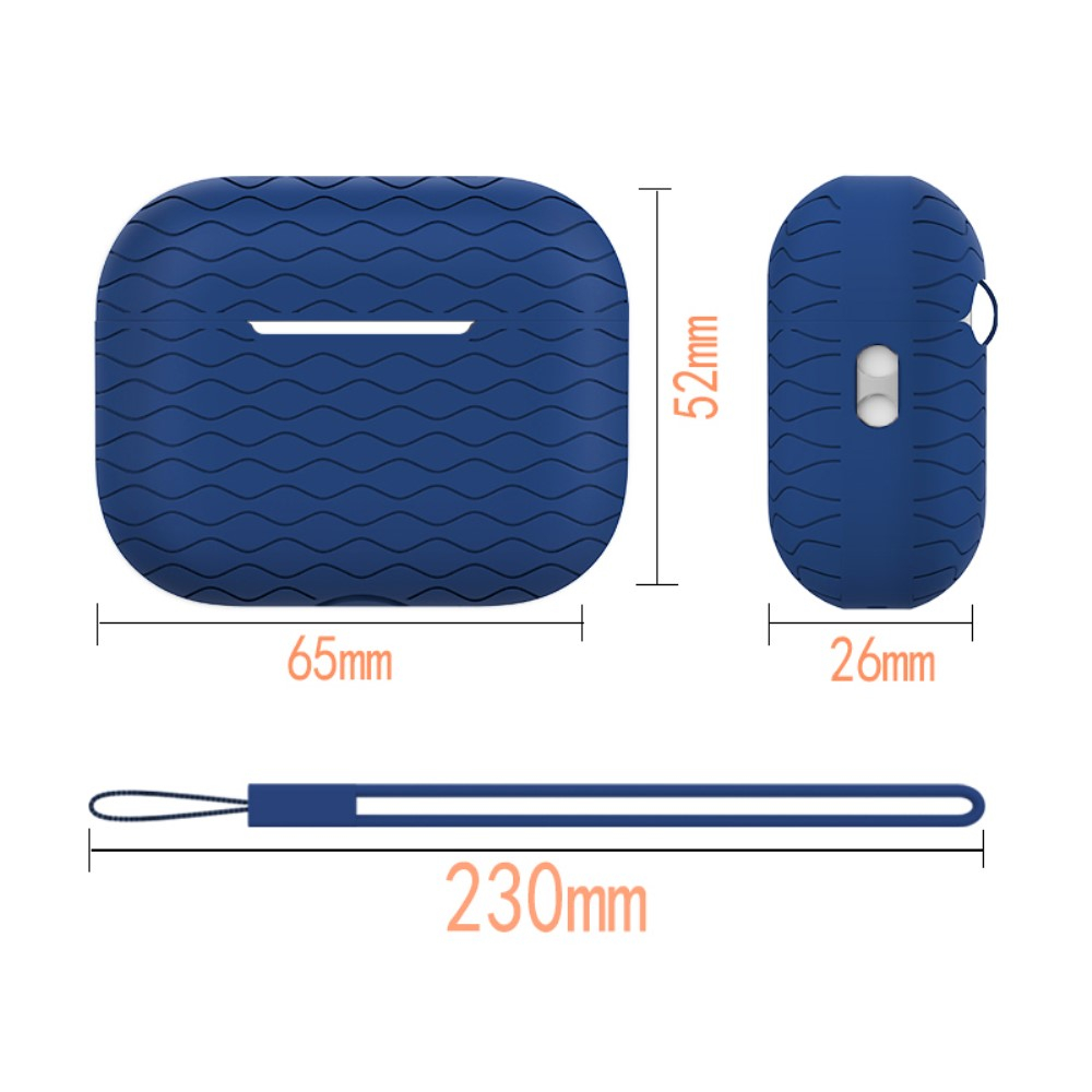 AirPods Pro 2 / AirPods Pro Silikon Case Schutzhülle Abdeckung mit Handschlaufe - Grau