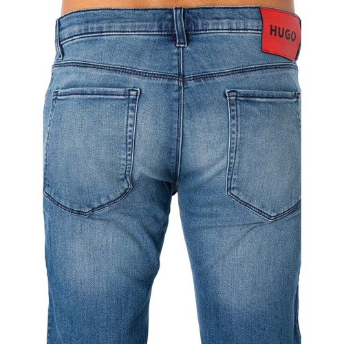 BOSS - 708 Vaqueros Ajustados Azul