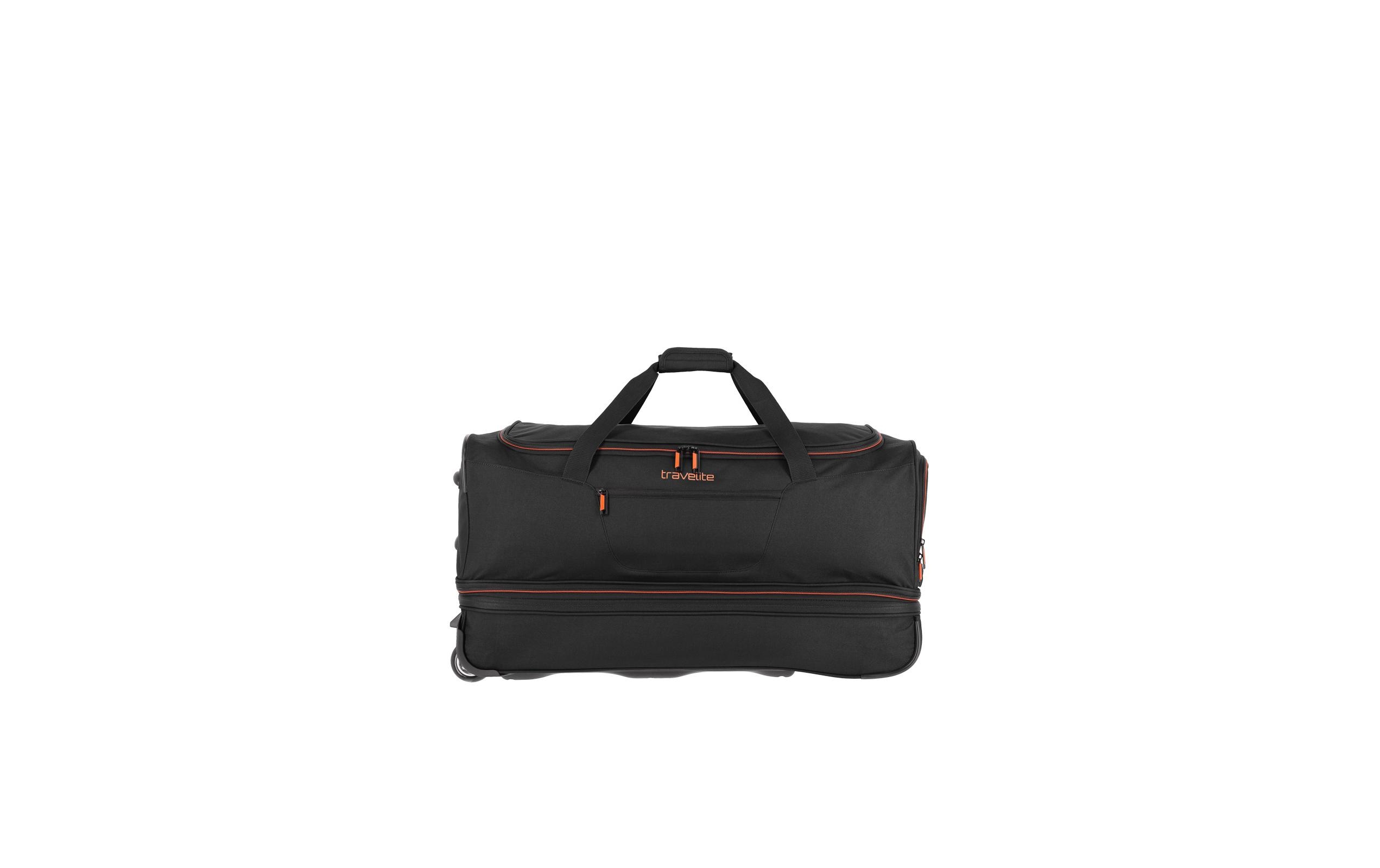 Reisekoffer BASICS Schwarz 70 cmSportliche Trolley Reisetasche für variable Gepäckmengen