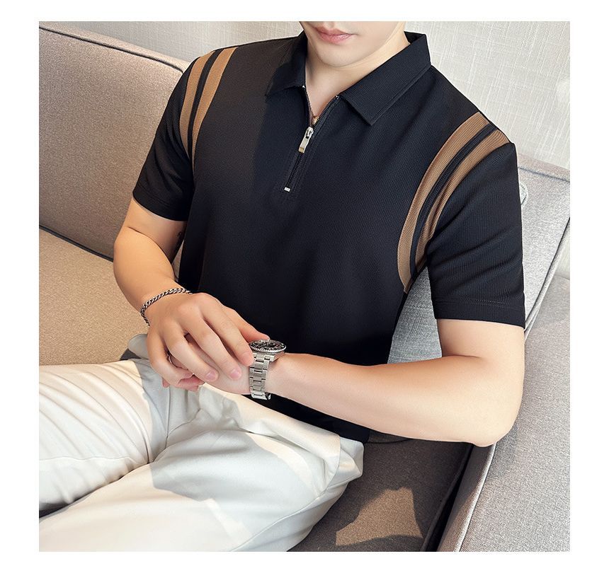 Deepwood - Poloshirt met korte mouwen en halve rits in twee kleuren