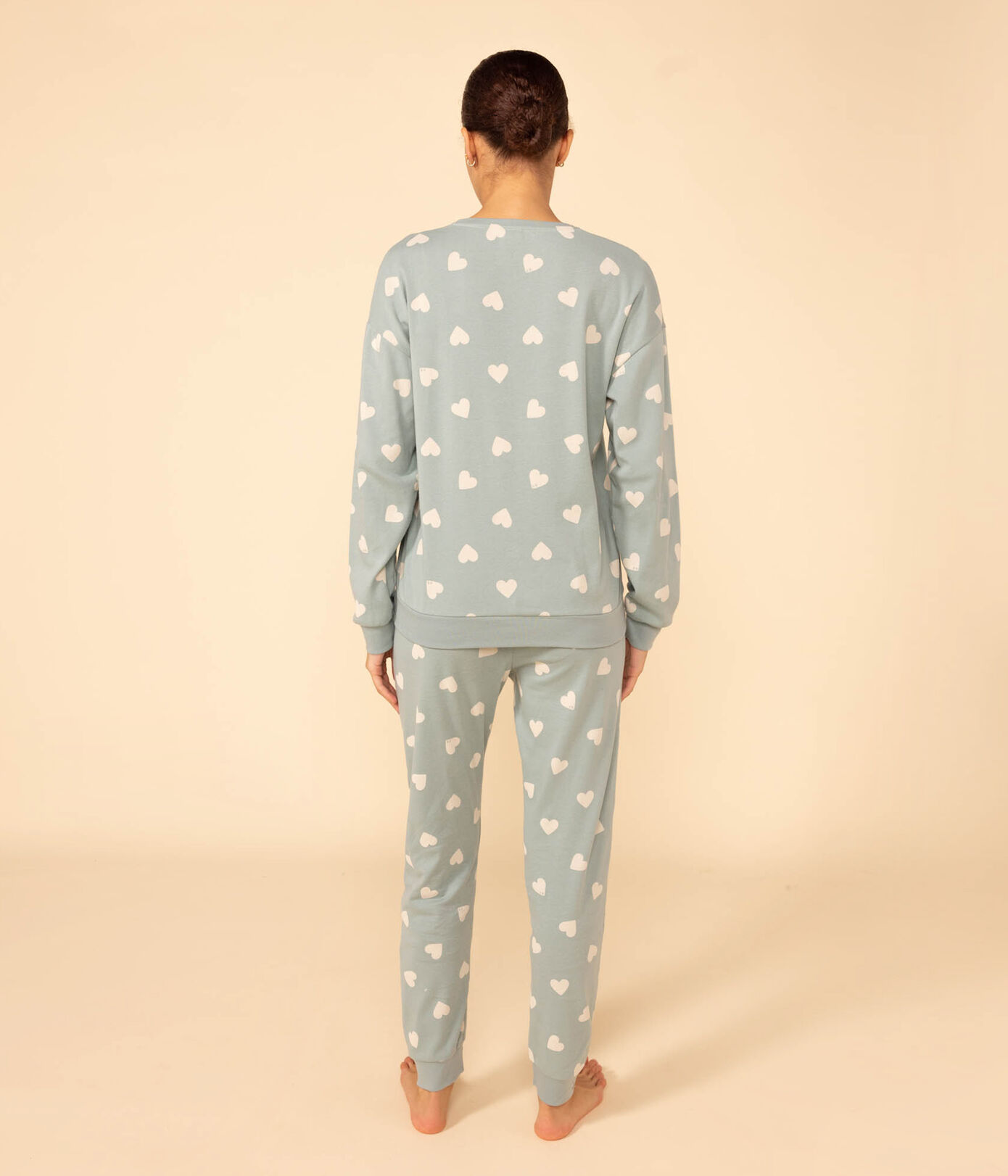 Pyjama cœur femme en coton