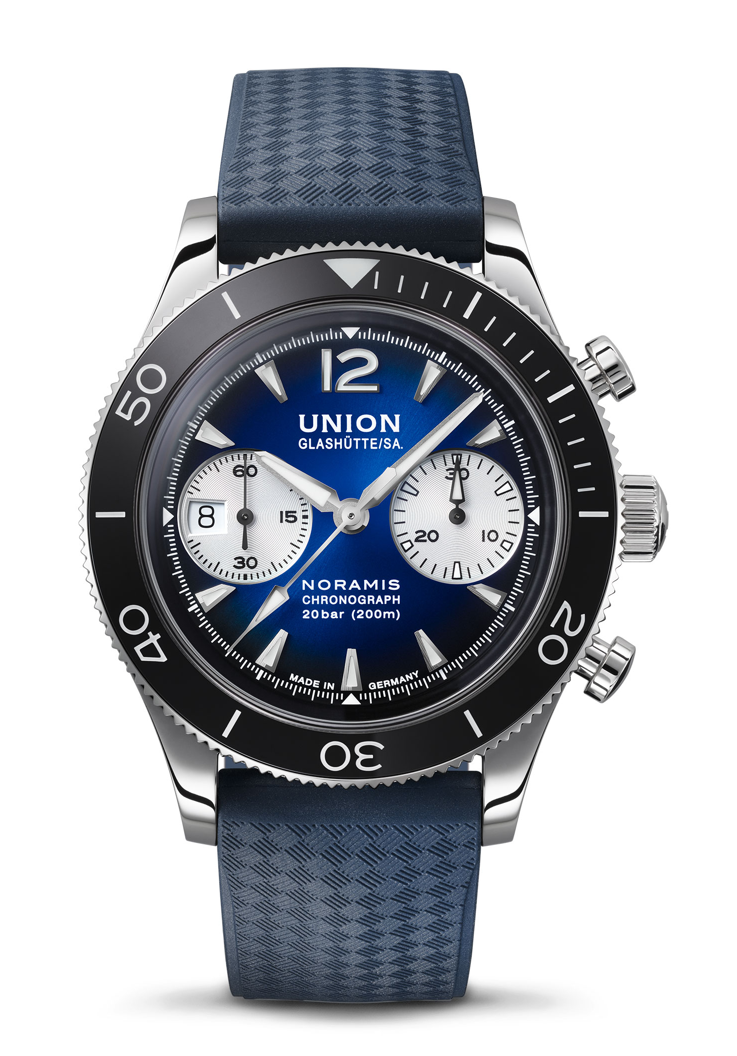Union Glashütte SA. Noramis Chronograph Sport Blau