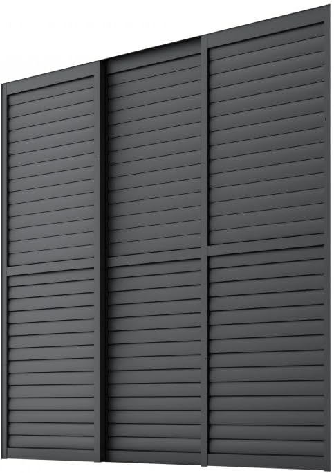 Schiebewandlamellen Lamellenwand für Kea-Pergola - grau - 270 cm (KEA 3m)