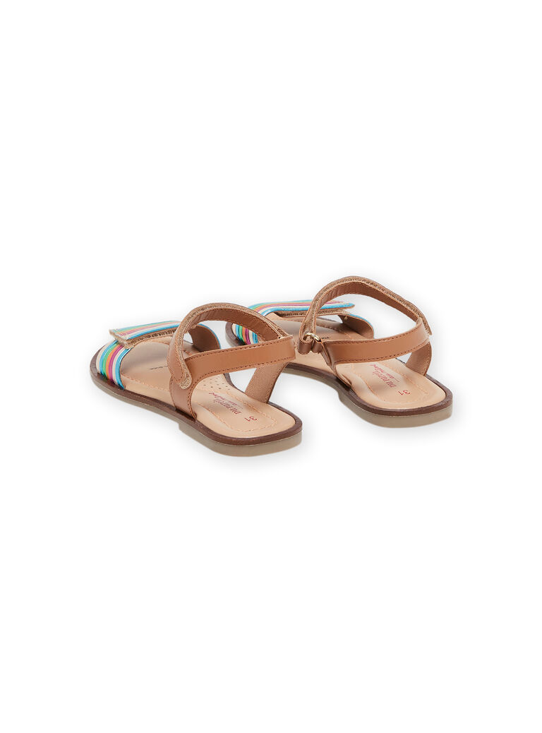 Sandales camel en cuir
