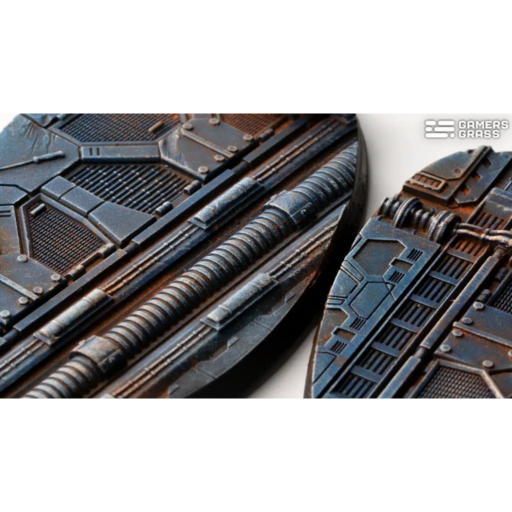 Spaceship Corridor Bases, Oval 90mm (x2)