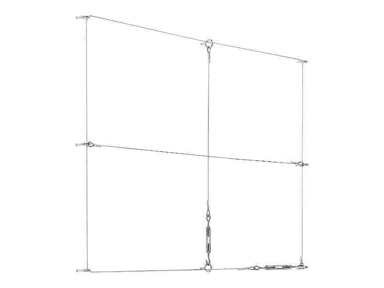 Staalkabel-klimhulp, 30 m / 15 m