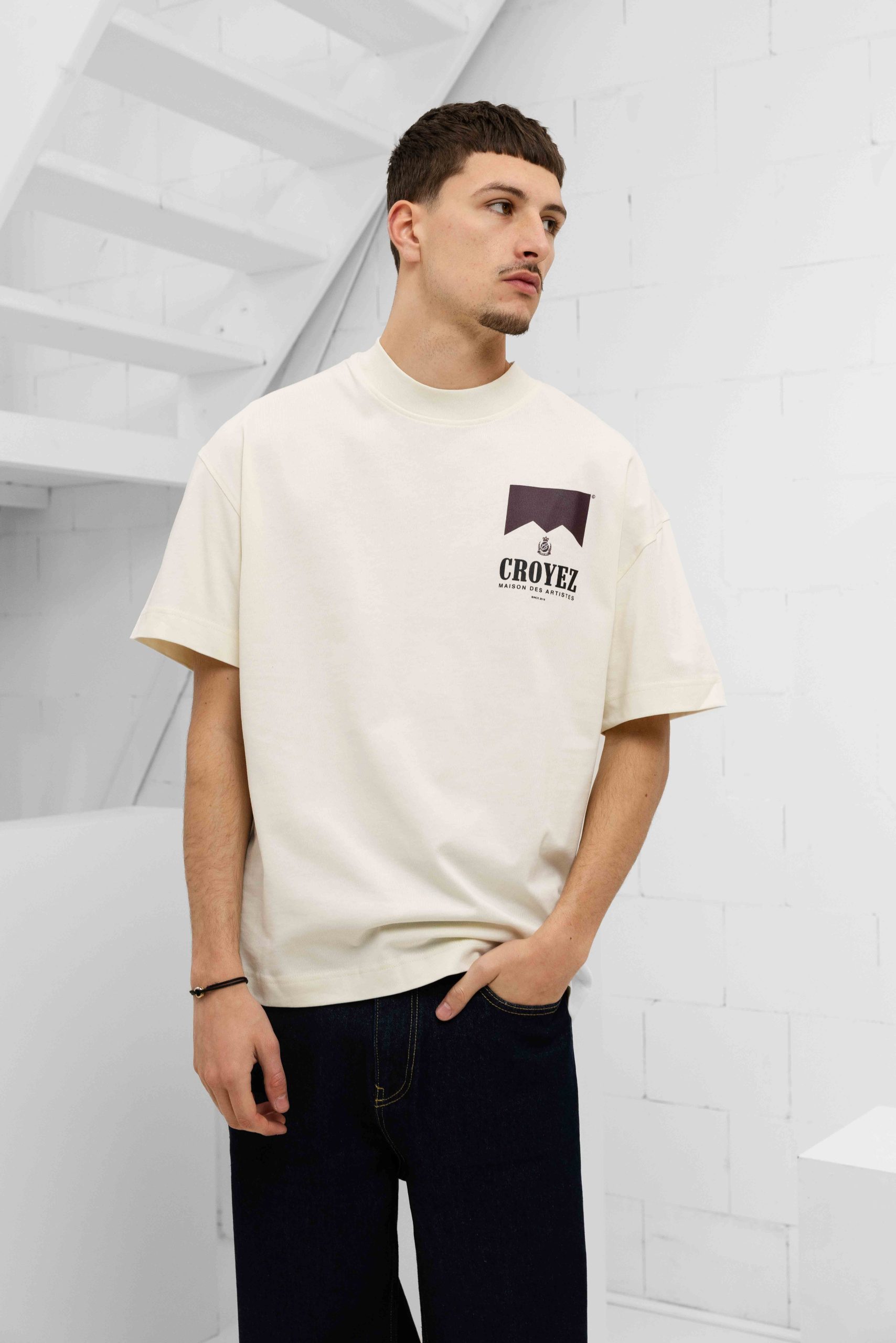 Croyez Maison Fumes T-Shirt Heren Wit