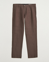 NN07 Theo Linen Trousers Navy Blue