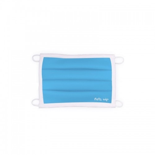 Máscara facial para animais de estimação, personalizável, aprovada e lavável, azul.