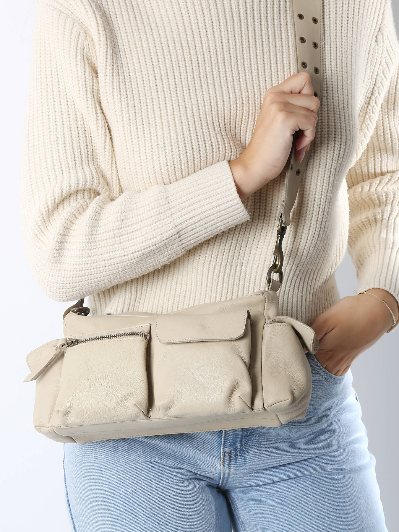Sac bandoulire Cargo cuir BASILIC PEPPER