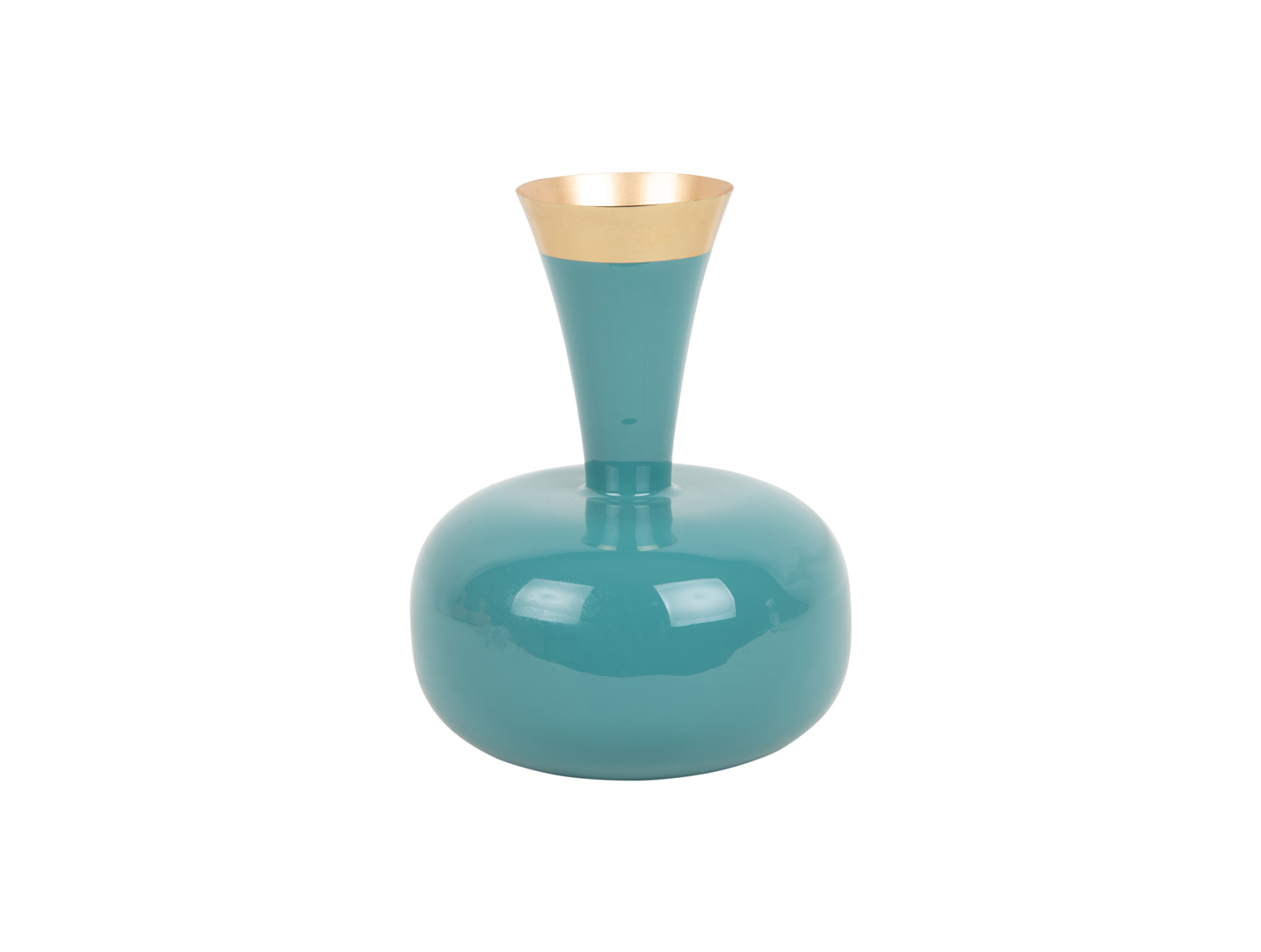 Vase Yara enamel turquoise blue