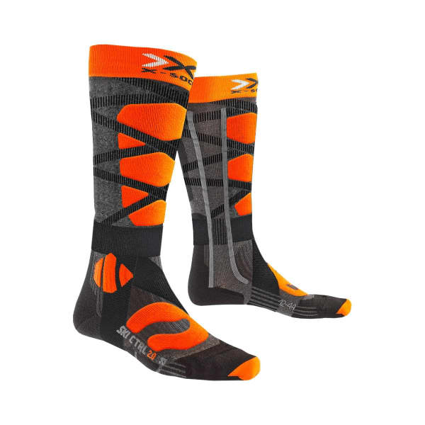 Chaussette de ski X-SOCKS SKI CONTROL 4.0 ANTHRACITE MELANGE/X-ORANGE