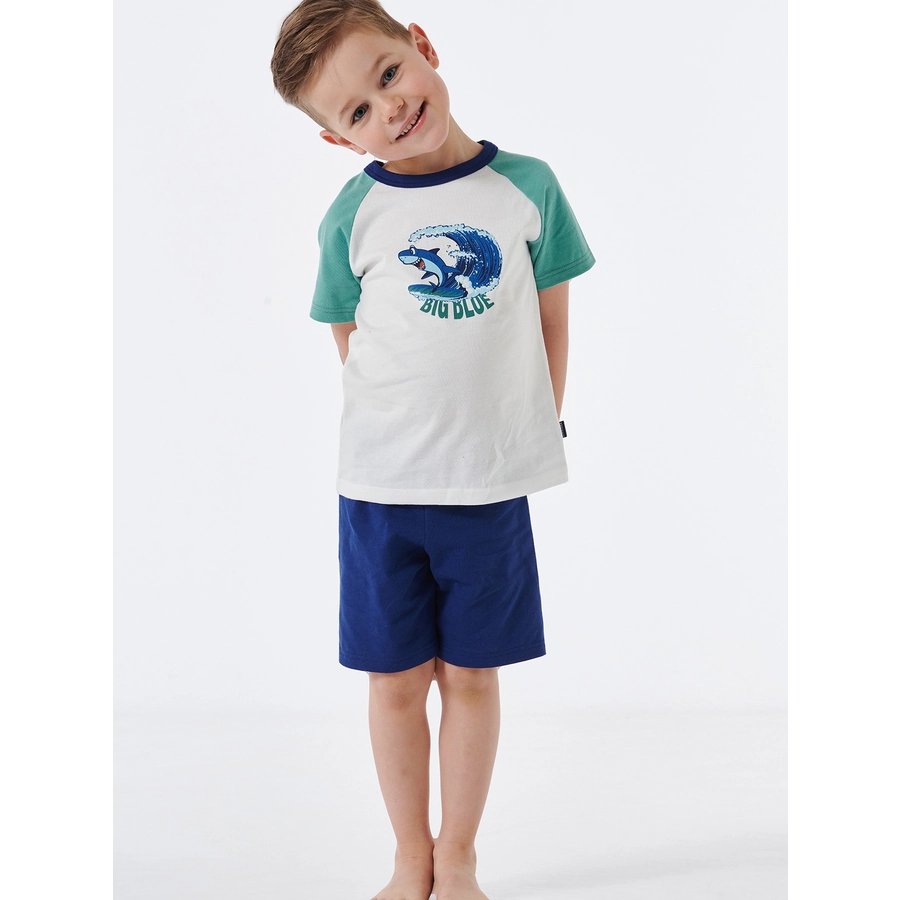 Schiesser Pyjama Casual World Organic Cotton off-white