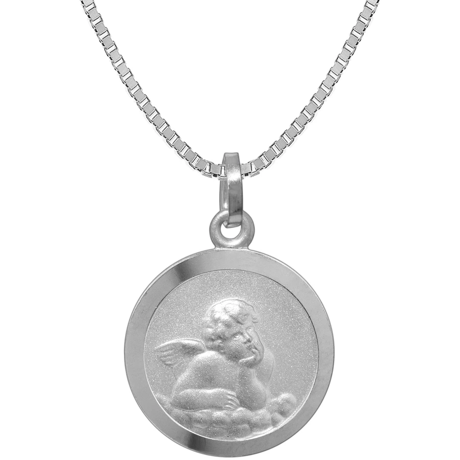 trendor Kinder-Halskette mit Schutzengel-Anhänger Silber 925 silver