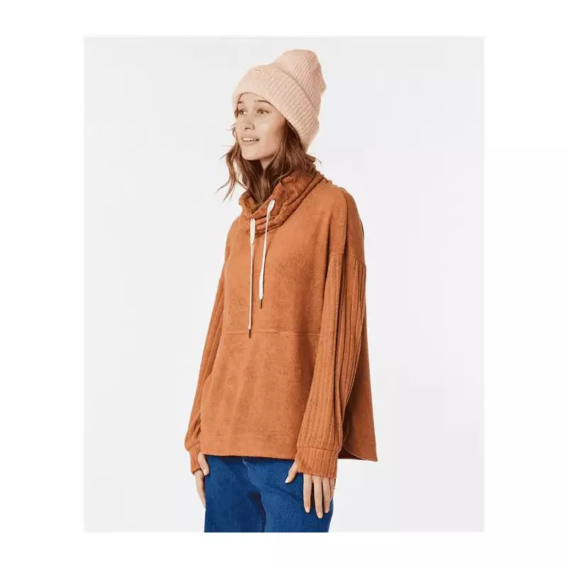 Sweat femme RIPCURL Cosy Roll Neck Ii Light Brown