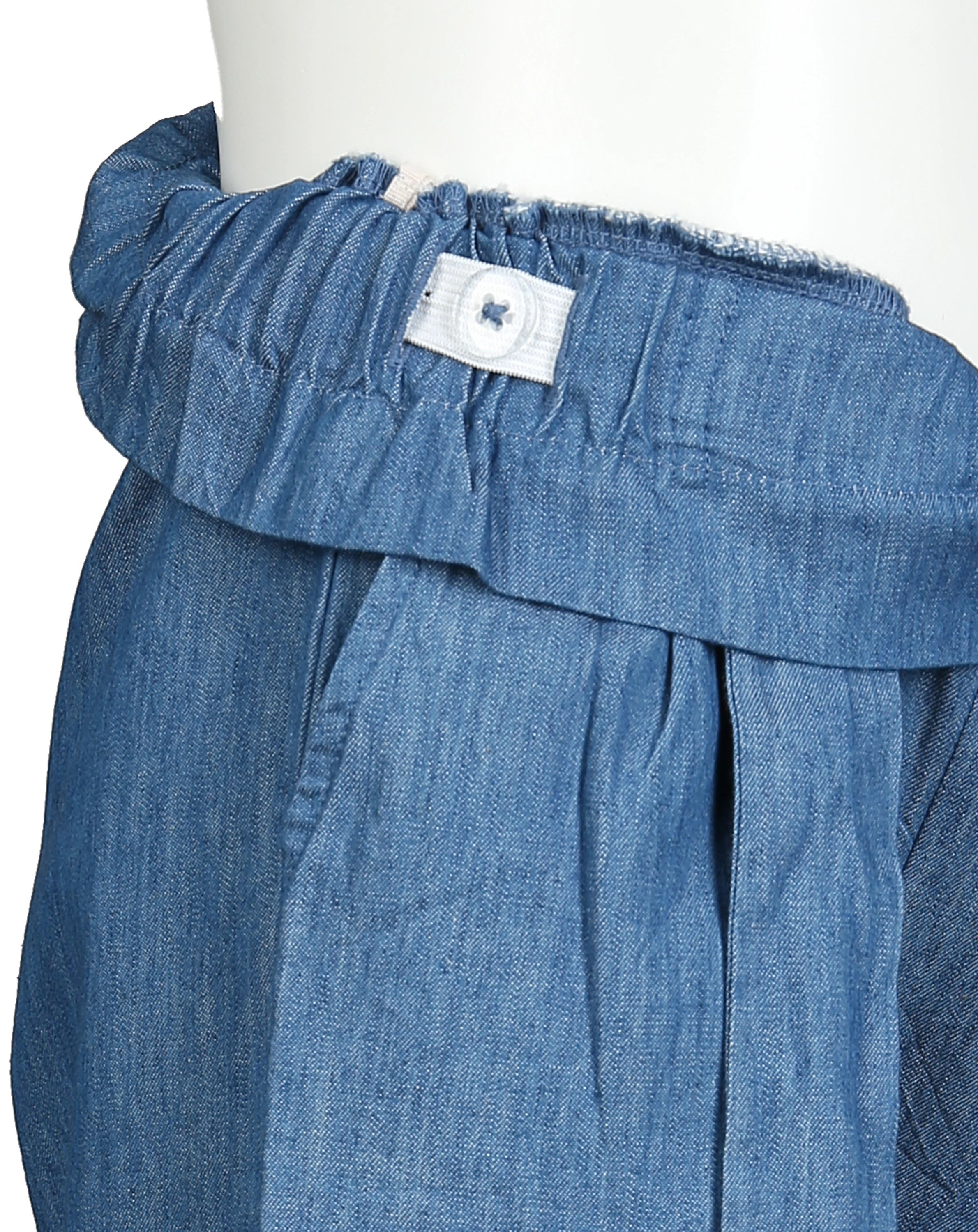 Stoffhose COTTON CULOTTE in blue denim