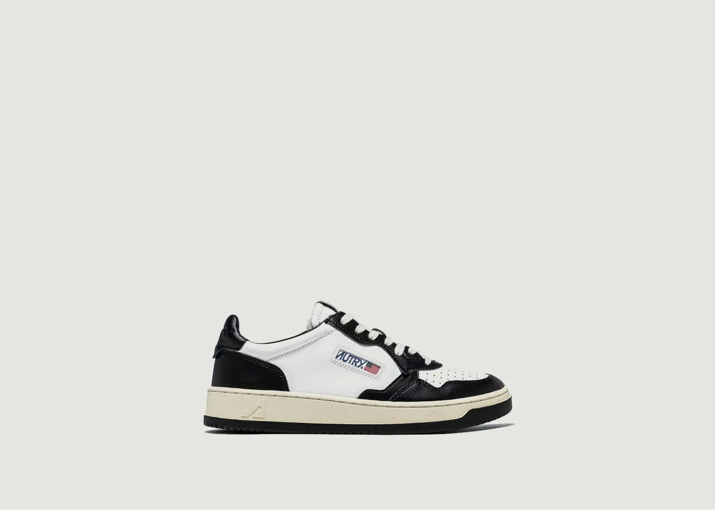Sneakers Medalist Low en cuir blanc et noir AUTRY