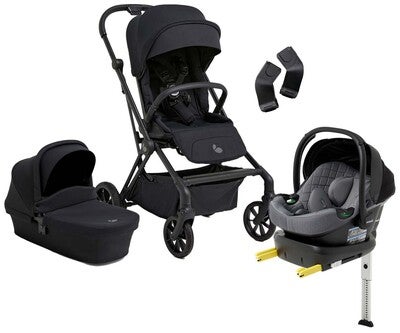 Beemoo Pro Twist Duovogn inkl. Beemoo Route Babybilstol & Base, Coffee Black/Mineral Grey