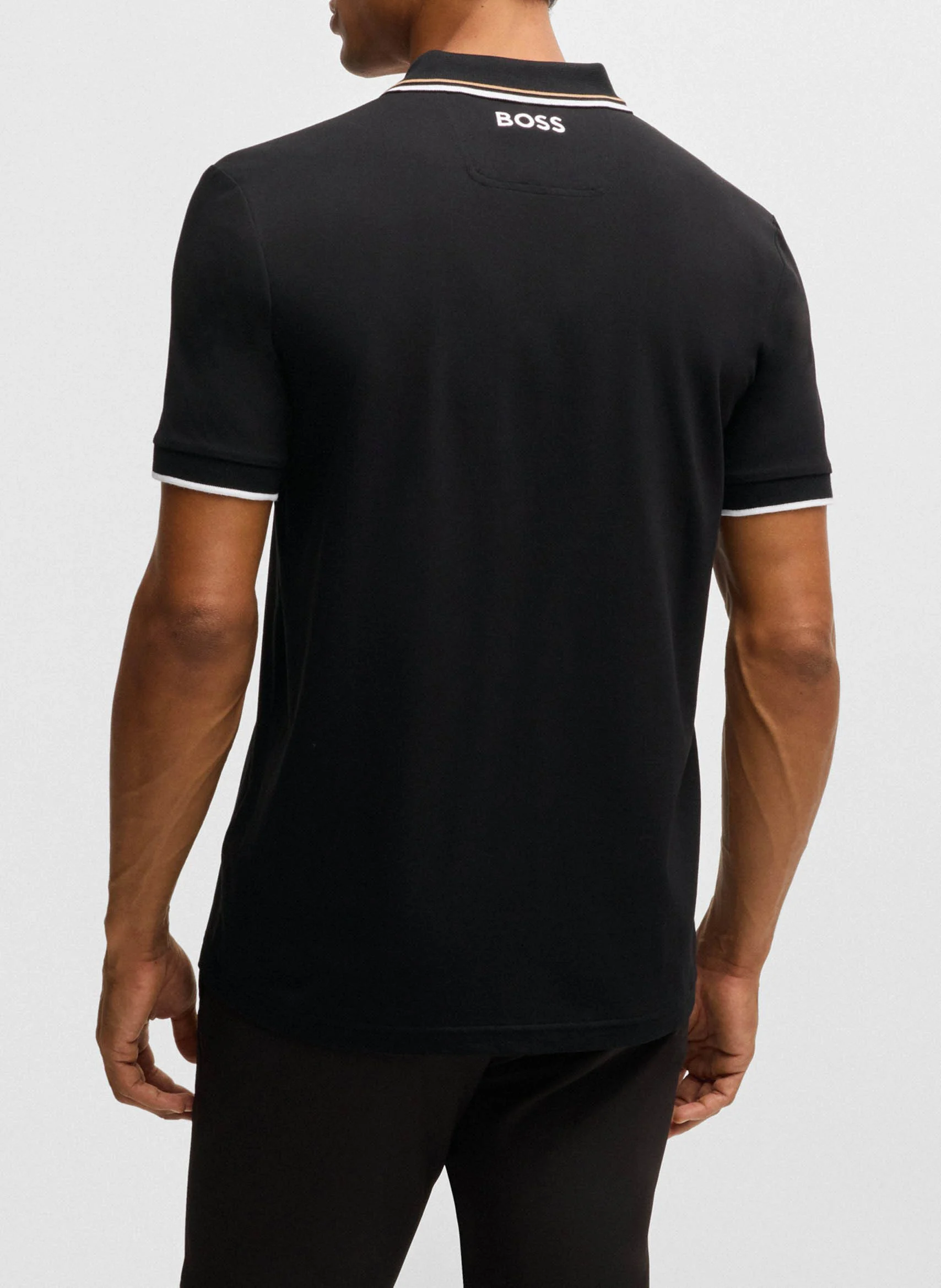 Polo en coton mélangé | Noir