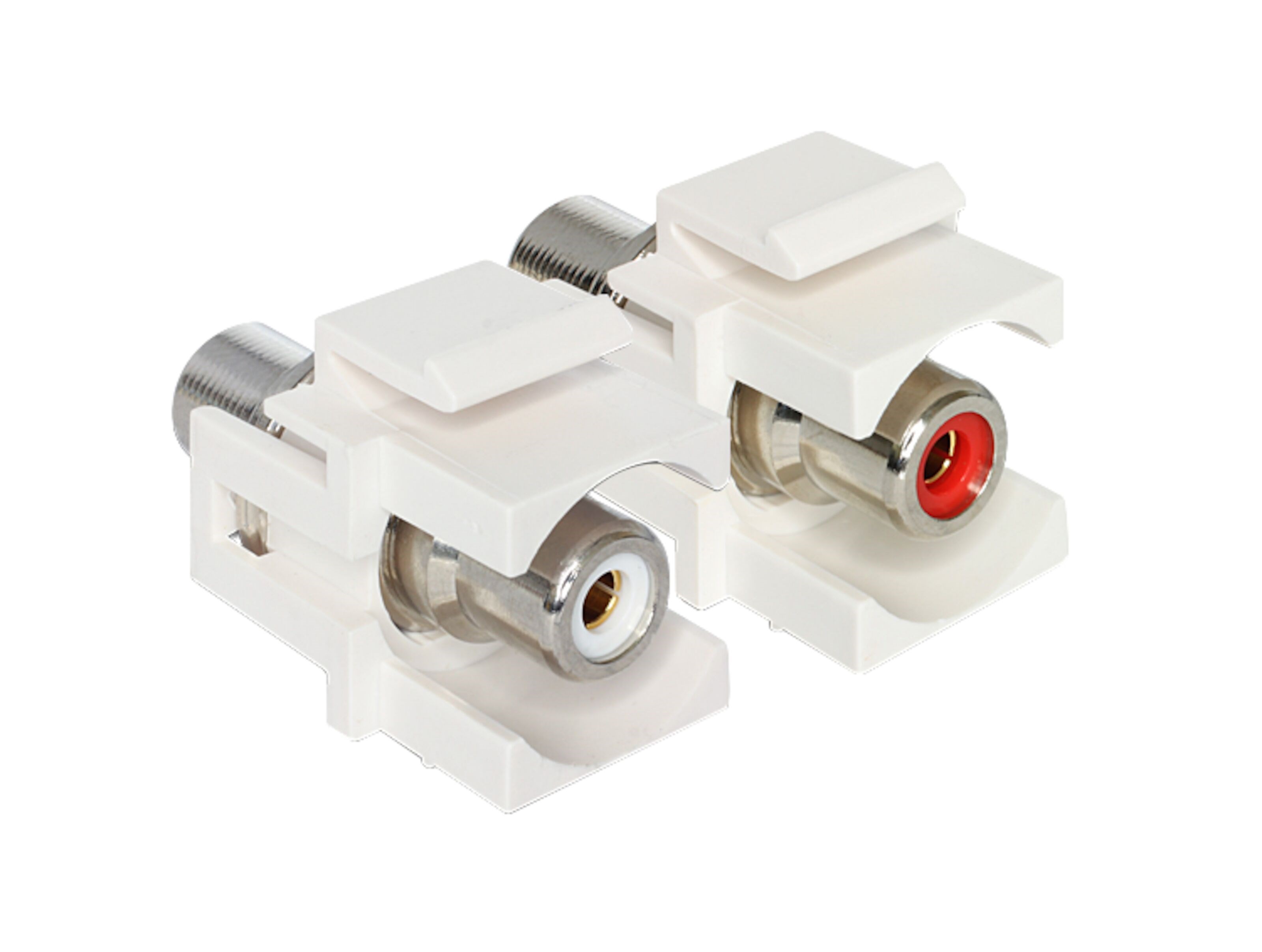 Keystone RCA-modul, rød Hvid
