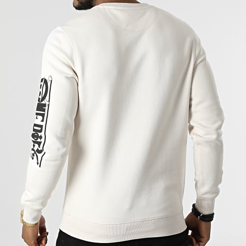 Sweat Crewneck Mugiwara Beige Noir