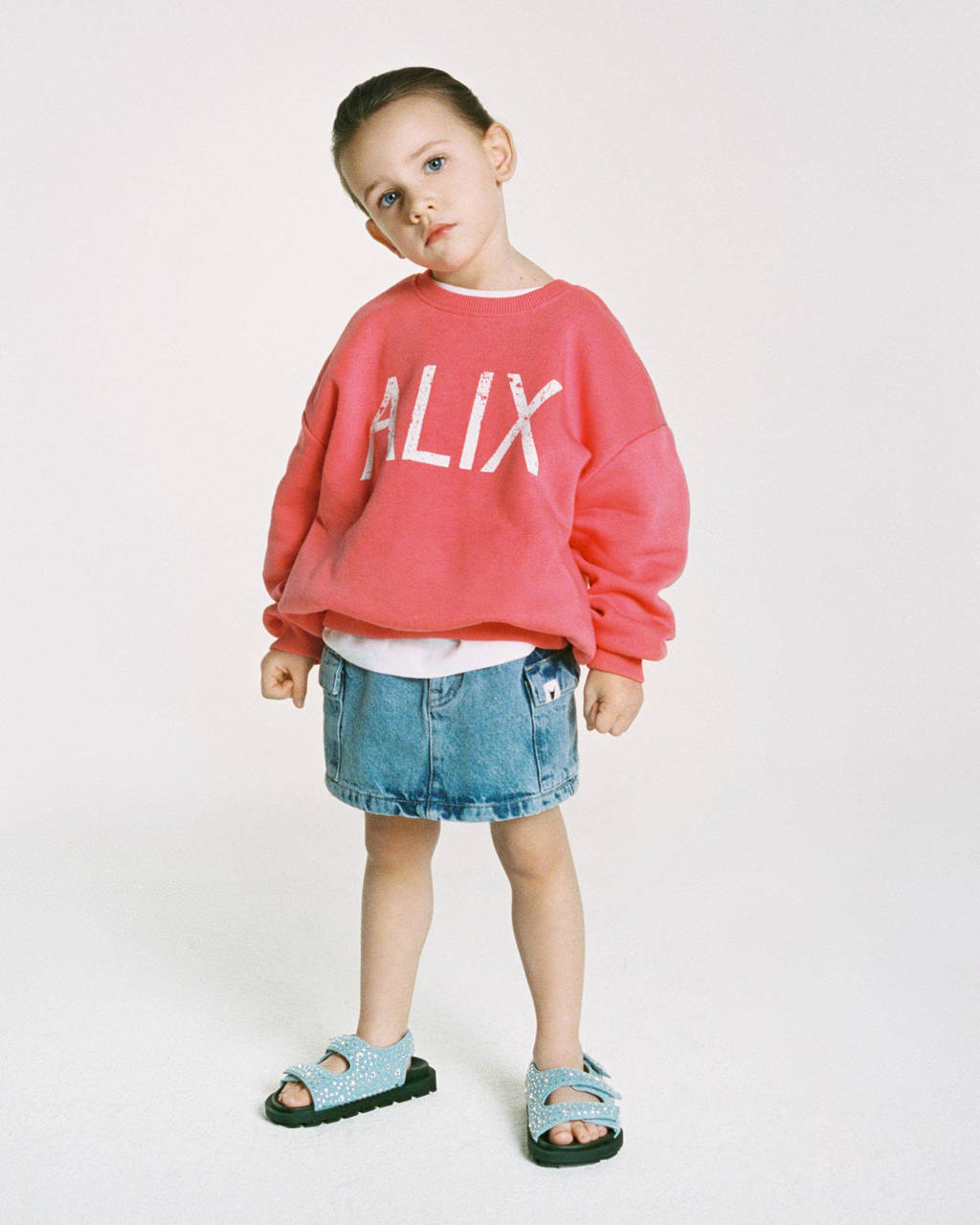 Alix the Label rok denim blue