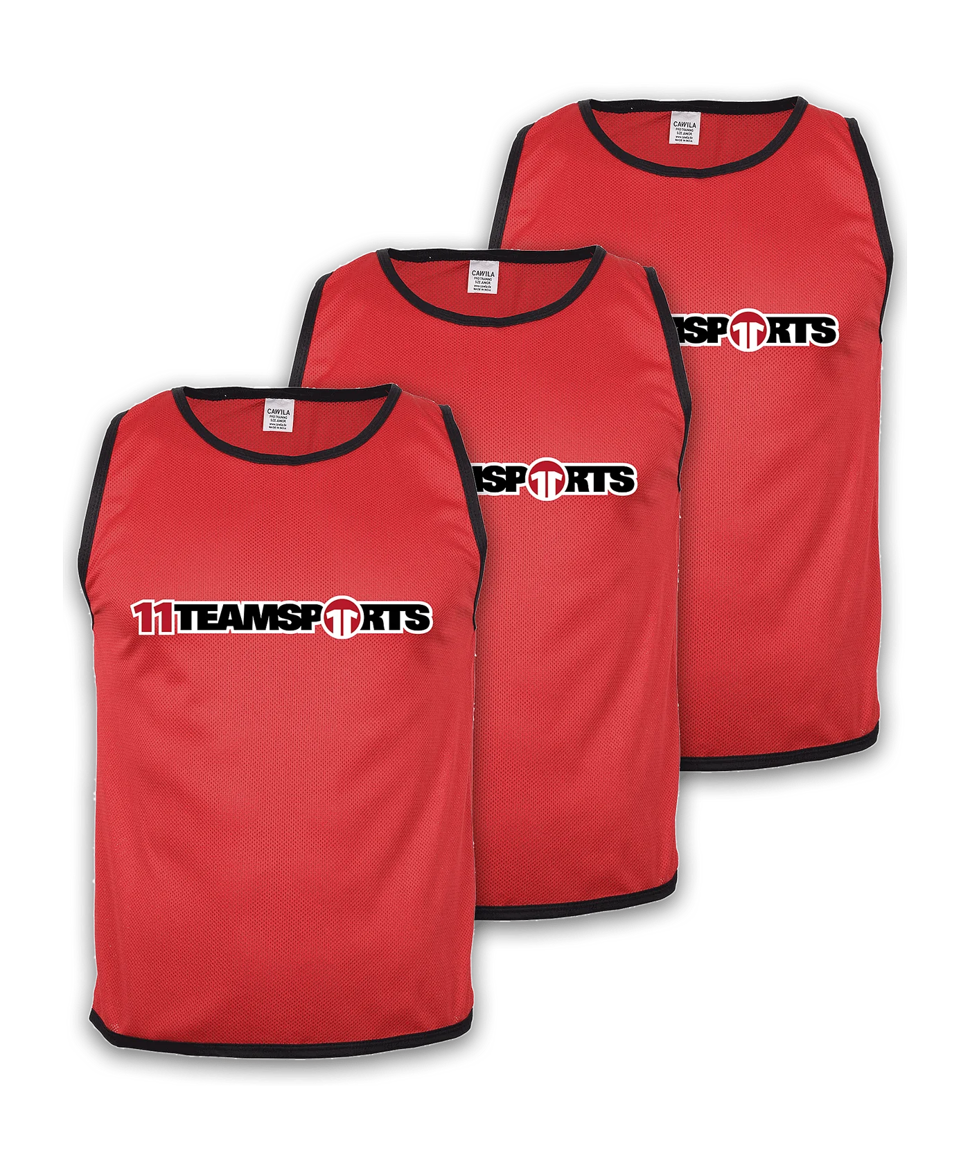 Cawila Leibchen 11teamsports 3er Set Rot