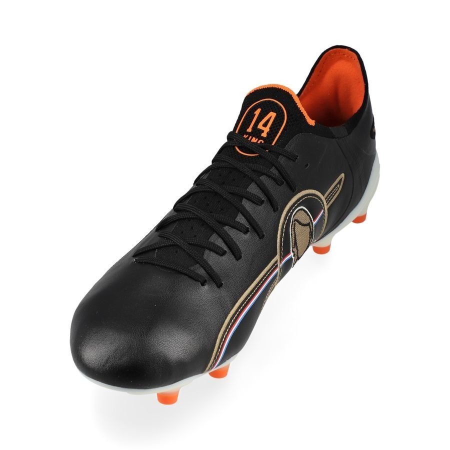 PUMA King Ultimate Cruyff FG/AG Legends - Noir/Blanc/Orange/Doré/Frosted Ivory ÉDITION LIMITÉE