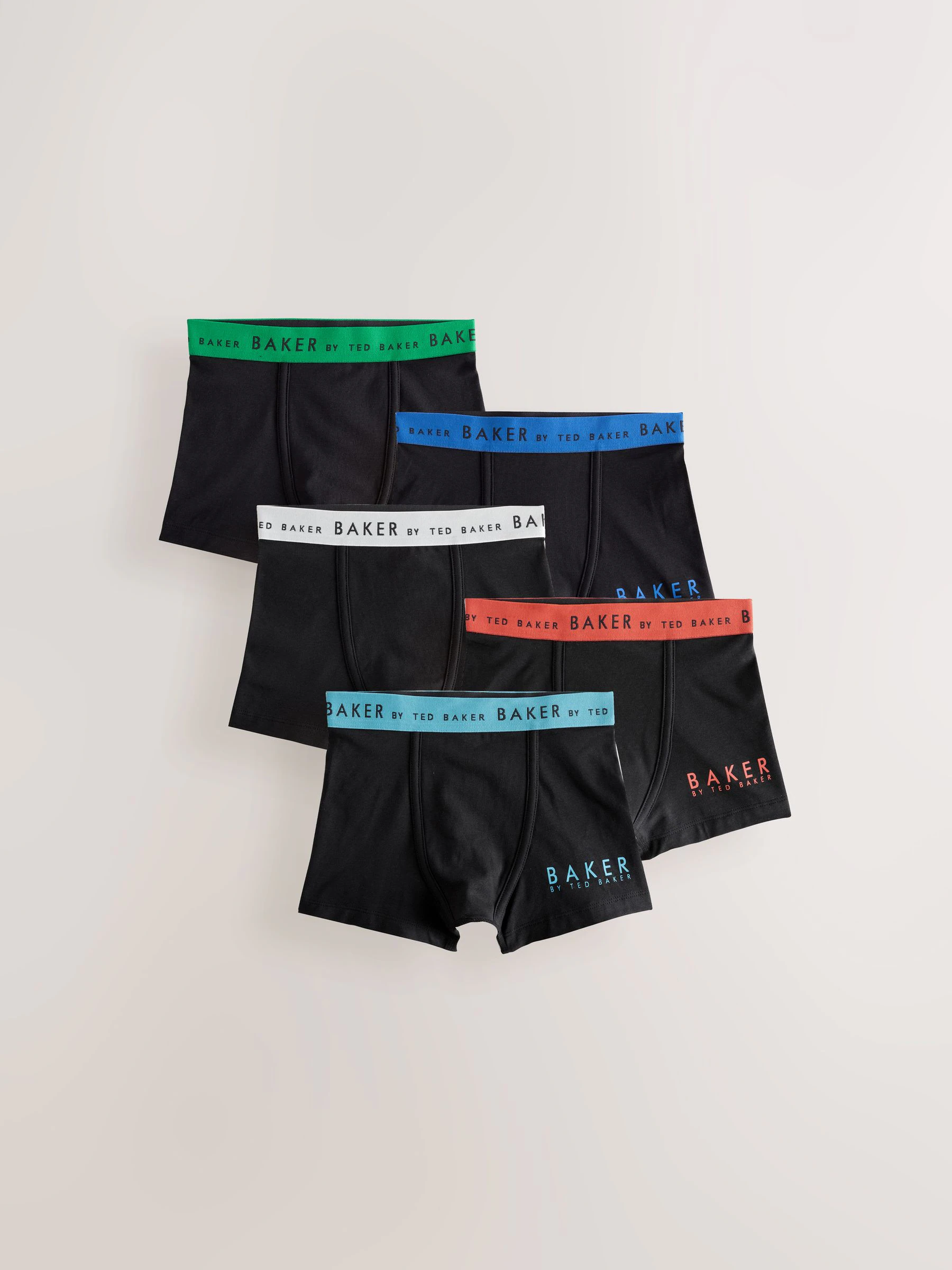 Zwart - Baker by Ted Baker jongens boxershorts verpakking van 5