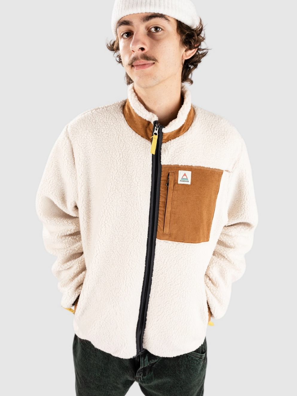 Passenger Trekker Recycled Deep-Pile Sherpa Jacket warm ivory