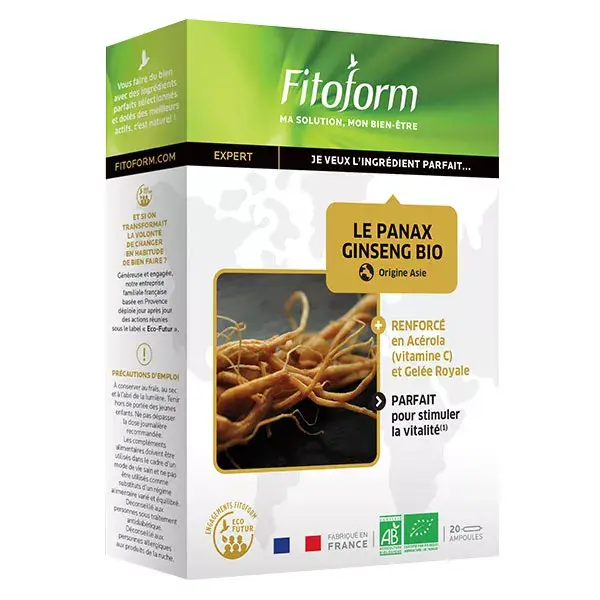 Fitoform Le Panax Ginseng Orgânico 20 ampolas