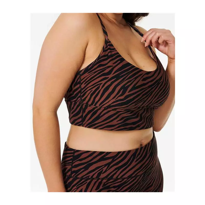 Teeshirt femme RIPCURL Mirage Sun Tribe Rib Crop Brown