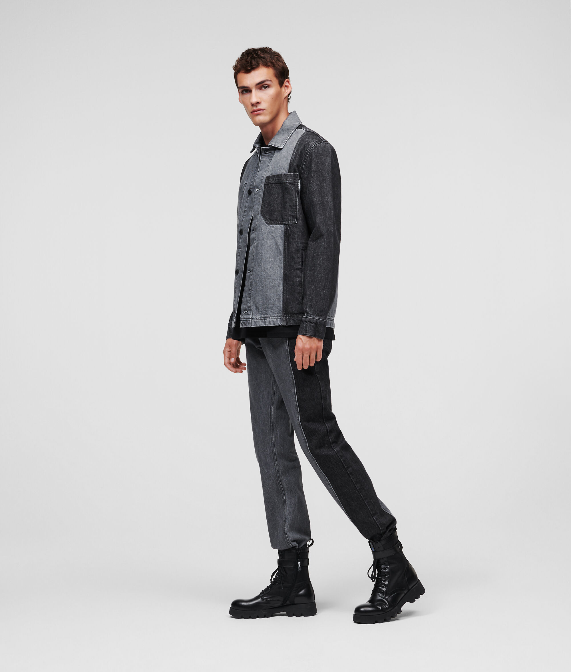 VESTE EN JEAN BICOLORE