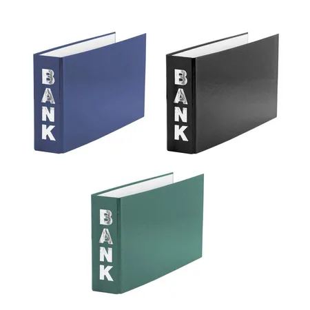 Livepac Office Bankordner für Kontoauszüge 140 x 250 mm, 3 Stück in 3 Farben