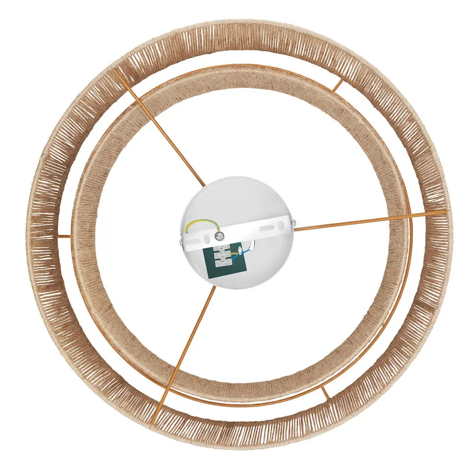 Tectake Plafondlamp Boho - Jute Hanglamp 40W voor Woonkamer/Slaapkamer
