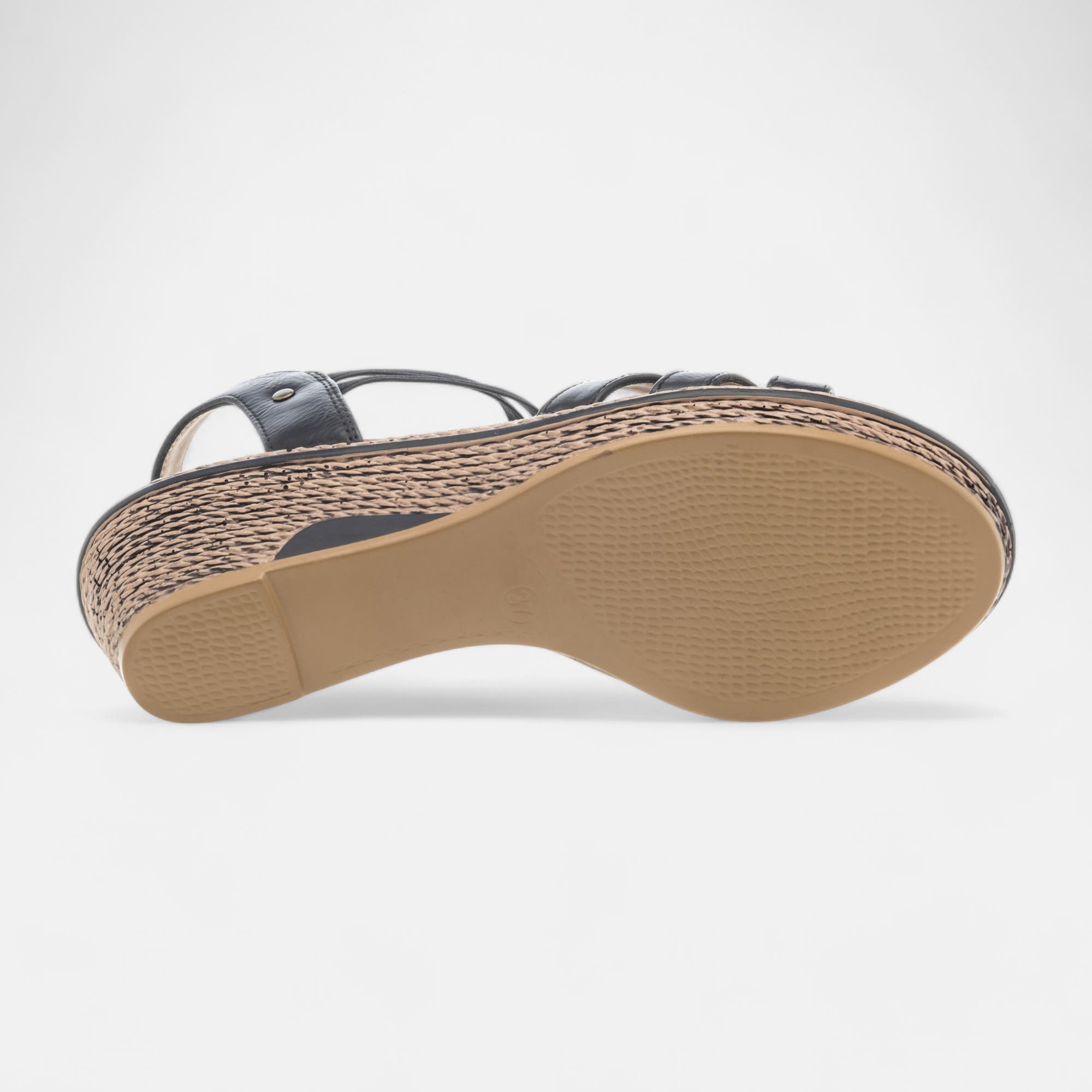 Sandales à talon compensé Femme noir
