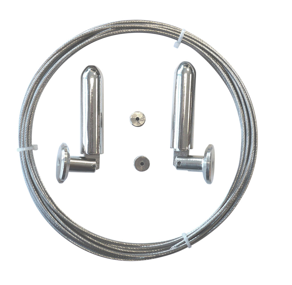 Ensemble câble tringle acier5m