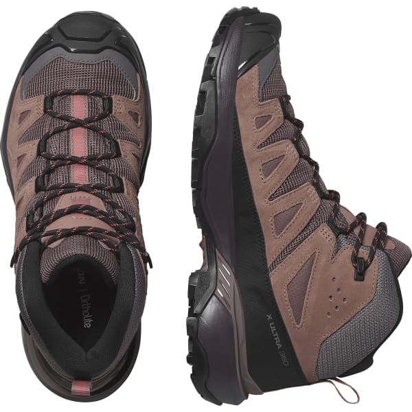 Chaussure de randonnée mid SALOMON X ULTRA 360 LTR MID GORE-TEX W PEPPERCORN/COGNAC/HOT CORAL