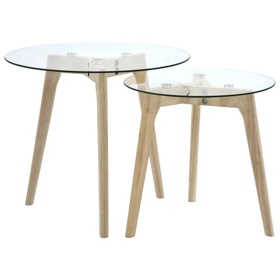 vidaXL - Bijzettafel - Transparent - Glas