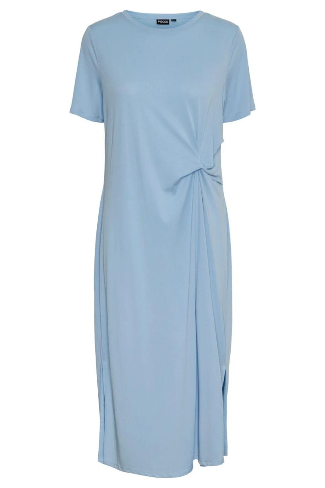 Pieces Pcanora Ss O-Neck Midi Knot Dress 4472377 blue bell