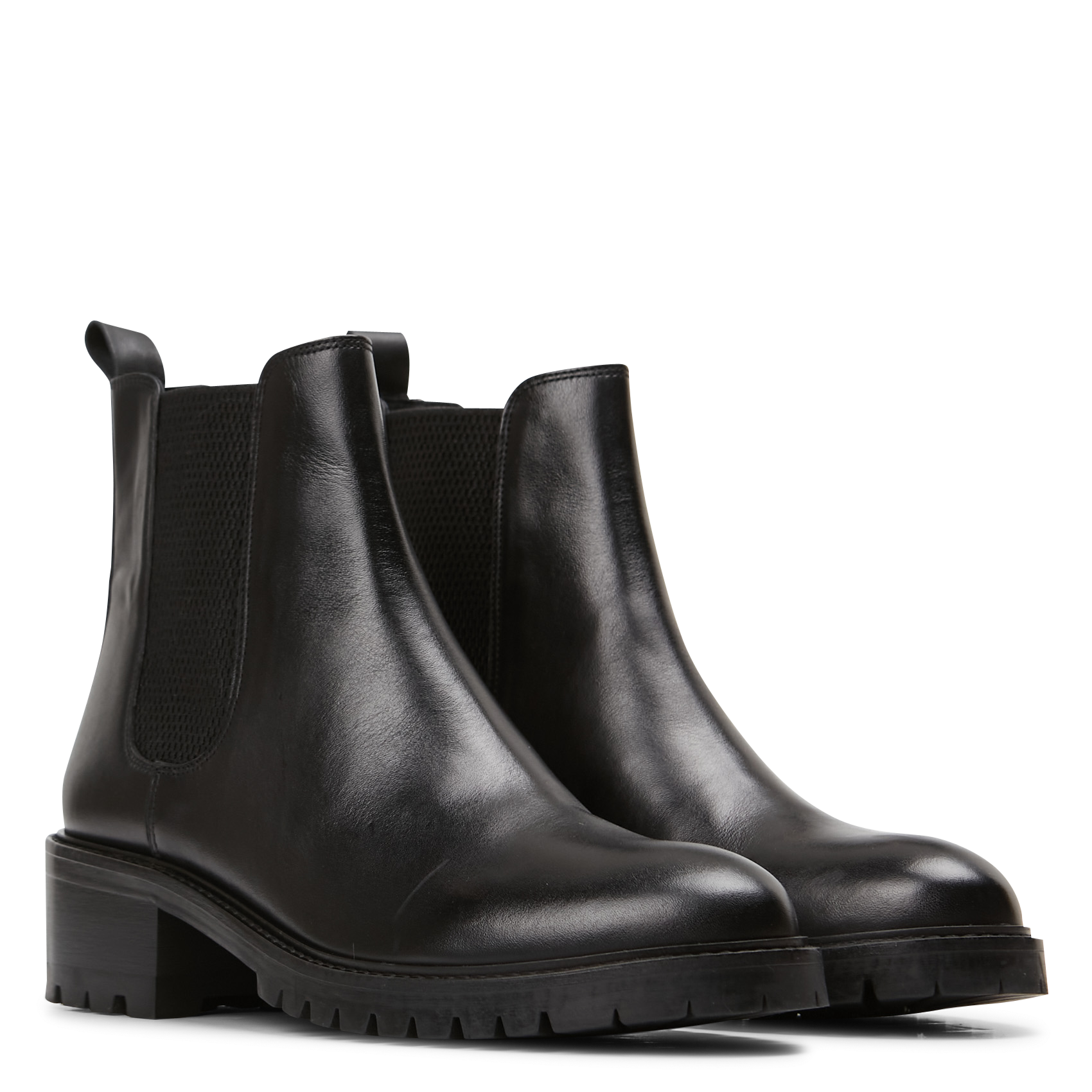 ADOLIE - Boots en cuir lisse | Noir