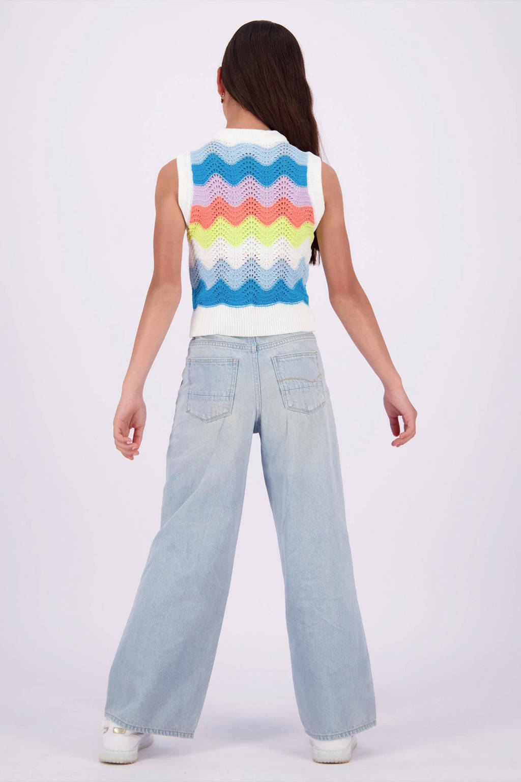 Vingino high waist wide leg jeans Cassie light vintage