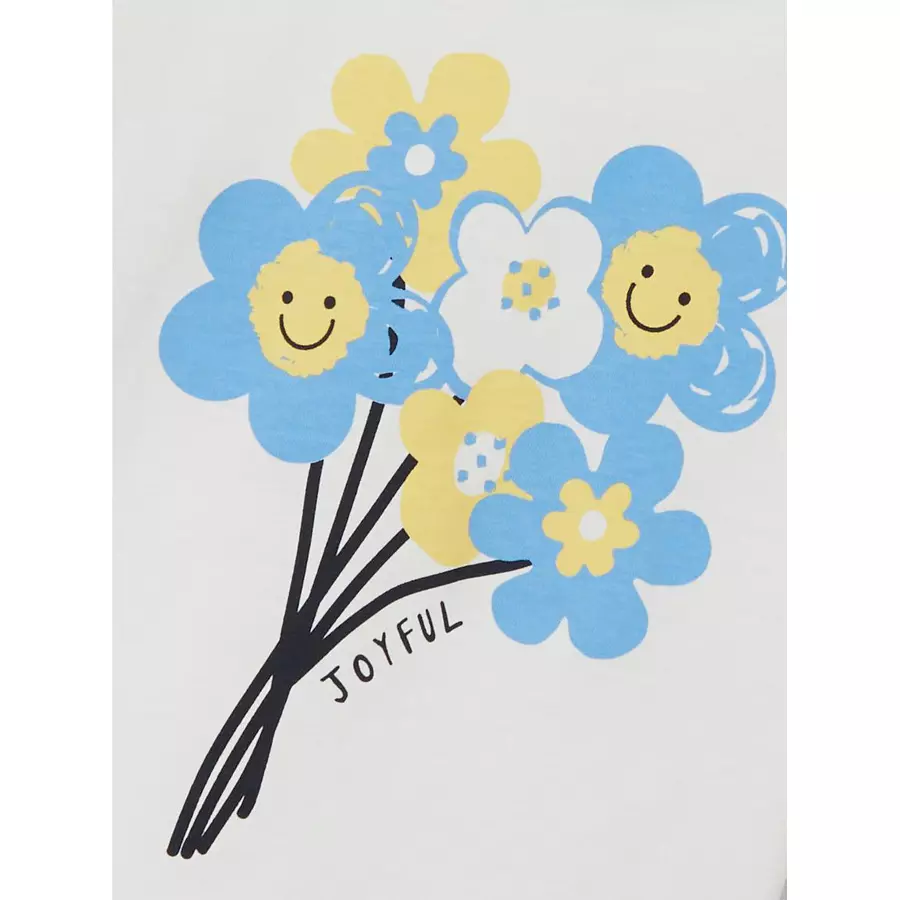 name it T-Shirt Nmfvigea White Alyssum Smiley