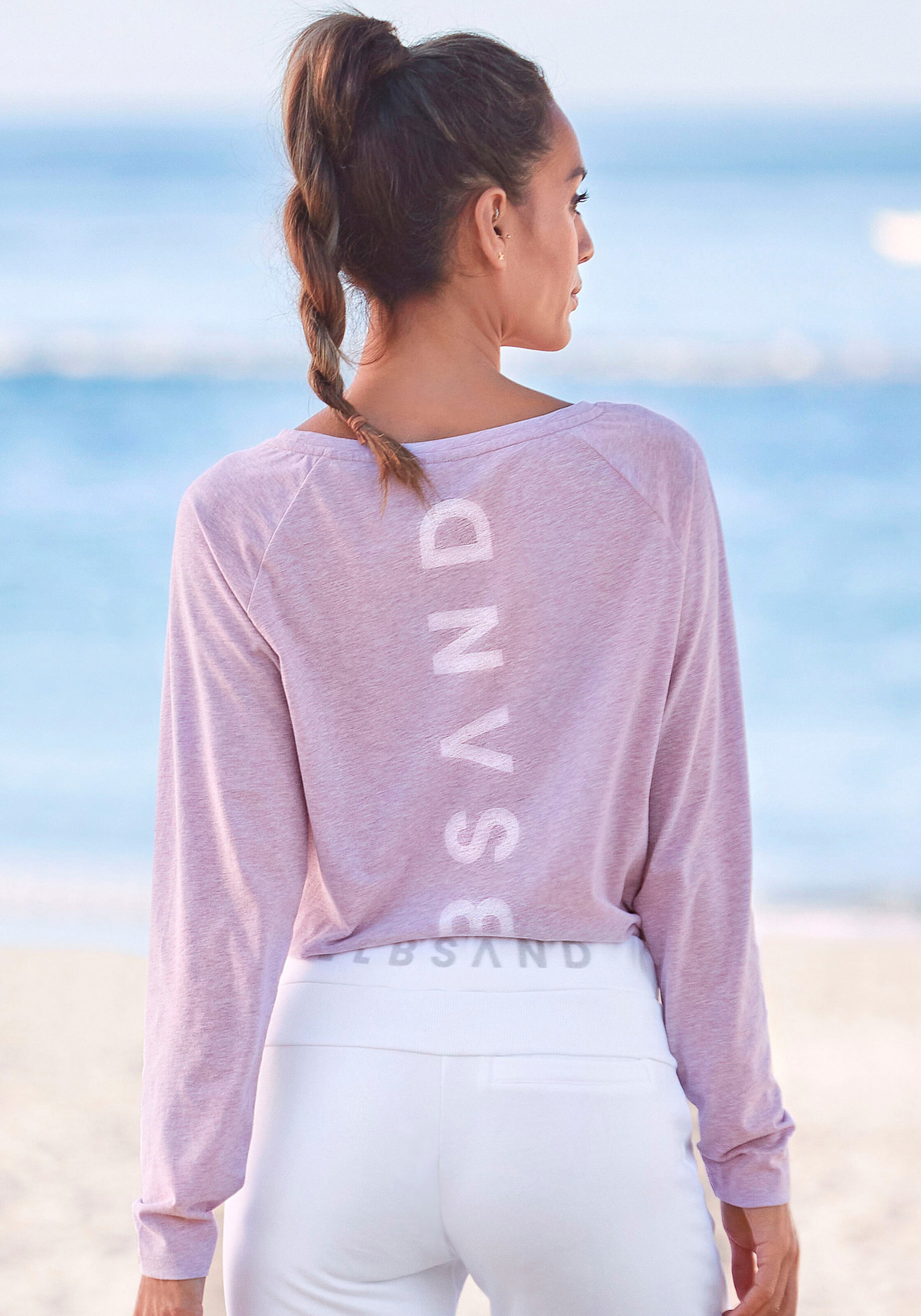 Elbsand Longsleeve in lila meliert