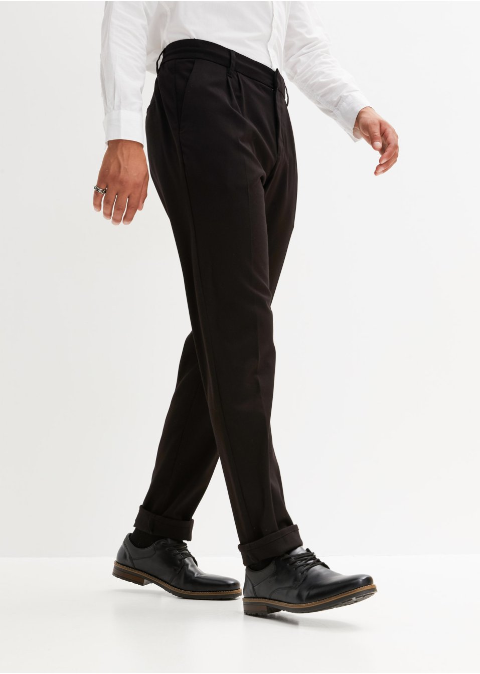 Pantalon à pinces Loose Fit, Tapered
