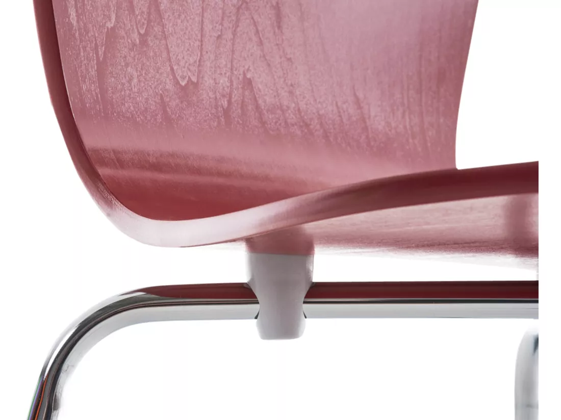 Chaise de conférence - Bois - Rouge - Aaron