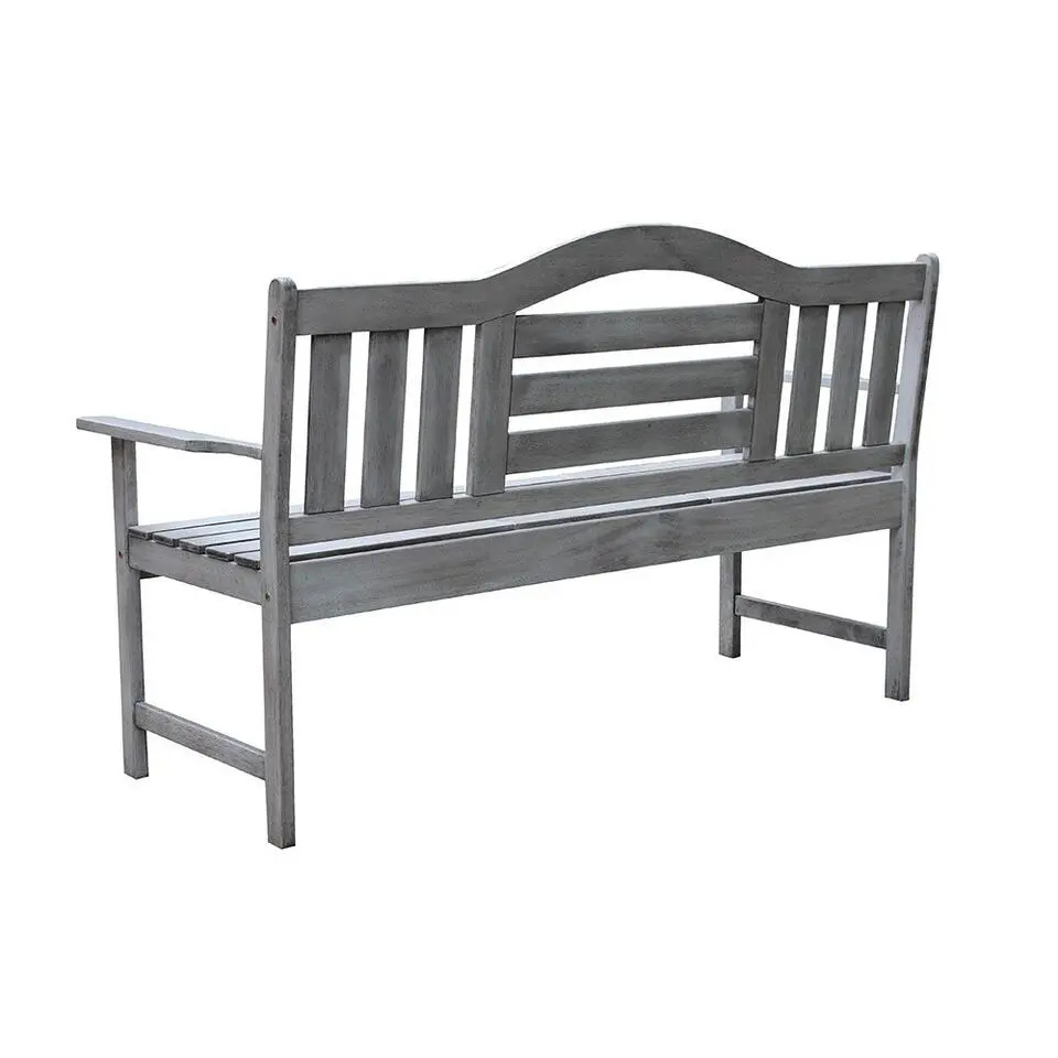 SenS-Line Nevada tuinbank met uitklapbaar tafeltje - Grijs - 150 cm - Meranti h