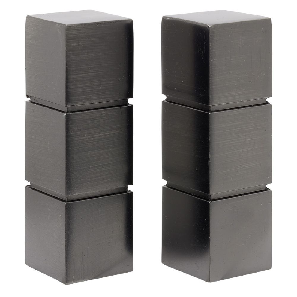 Embout tringle à rideau Ø20mm 3 cubes aluminium x2