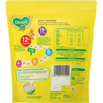 Olvarit 12+ Maanden Acht Granen Babypap 200g