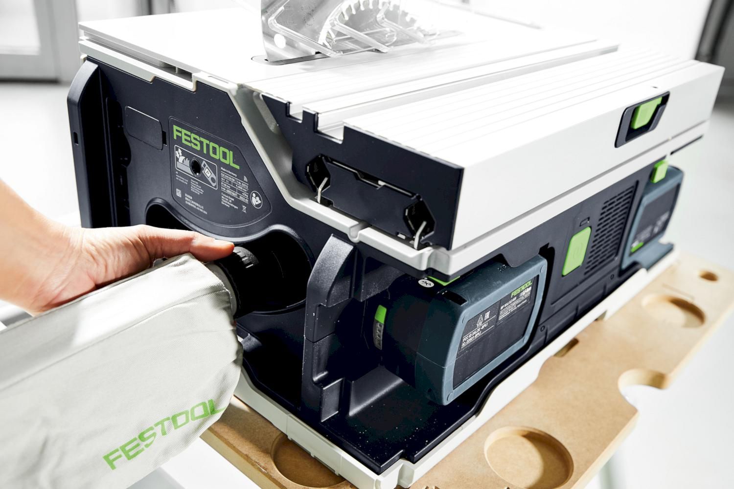 Festool CSC SYS 50 EBI-Set Accu Tafelcirkelzaag 2x18V 5.0Ah met Onderstel - 577379